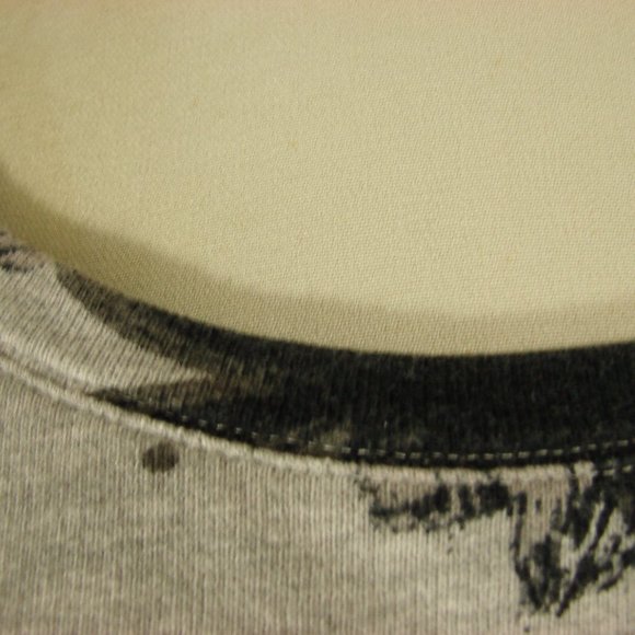 Floral Greys Grays Pull Over Sweatshirt XL LOGG french terry soft comfortable - Picture 2 of 12